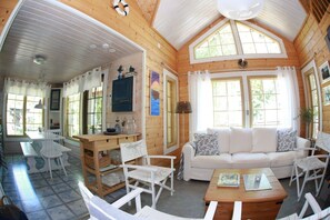 TV, fireplace, DVD player, stereo - Seaside Villa with jacuzzi and own beach (Maksamaa (Vöyri))