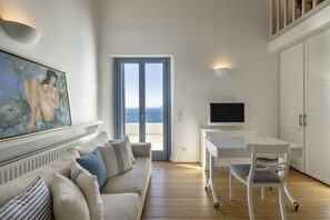 TV, fireplace - Andros 5 Up ·Andros Seaside Luxury Escape (Andros)