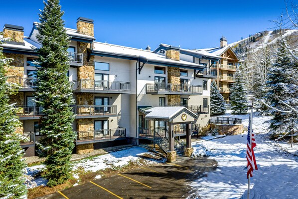 Exterior - Ski-In/Ski-Out Condo w/ 2 Balconies, Fireplace, Media Room & Shared Hot Tub (Steamboat Springs)