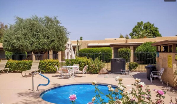A heated pool