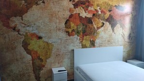 1 habitación, tabla de planchar con plancha, wifi y ropa de cama