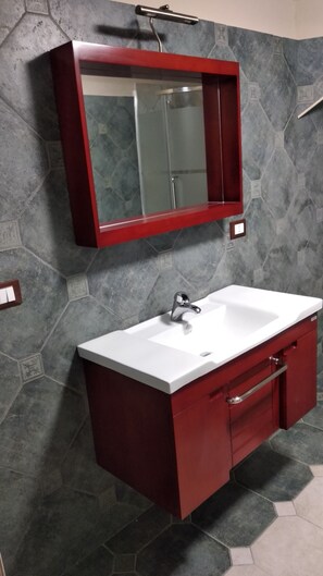 Regadera, secadora de cabello, bidet, toallas 