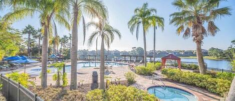 Outdoor pool, a heated pool