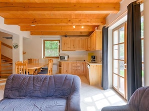 House | Private kitchen | High chair - Holiday Home With a Convenient Location in the Giant Mountains for Summer & Winter (Rudník)