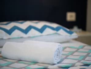 4 bedrooms, individually furnished, bed sheets