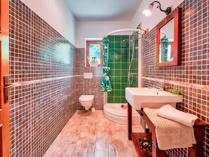 Shower, towels - Modern Villa in Icici with Swimming Pool & Hot Tub (Opatija)