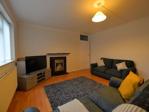 Apartment | Living room | Fireplace, streaming services