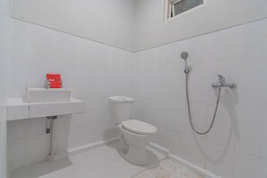 Shower, free toiletries, towels
