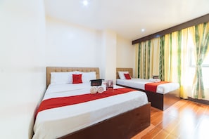 Desk, bed sheets