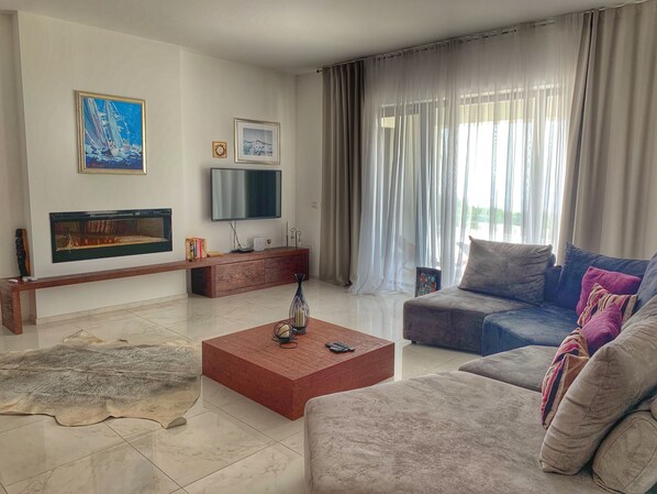 Apartment, 3 Bedrooms, Pool View | Living area | Flat-screen TV - Villa Flora Apartment (Kastav)