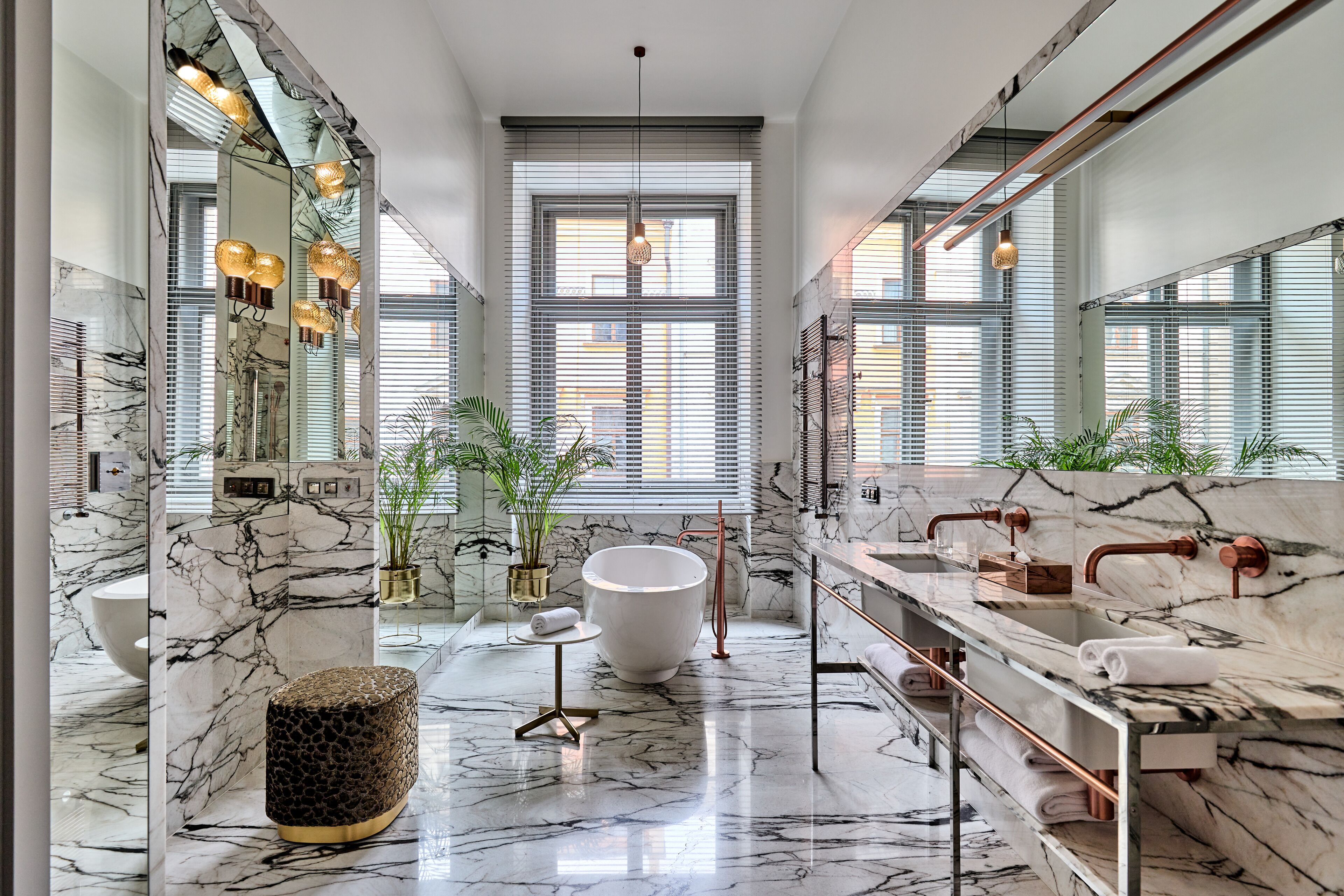 junior suite, 1 king bed | bathroom | rainfall showerhead, eco-friendly toiletries, hair dryer, bathrobes