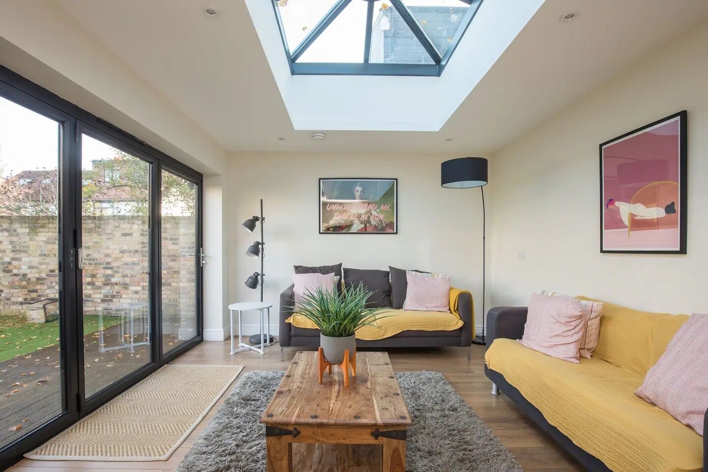 Flat-screen TV, video game console