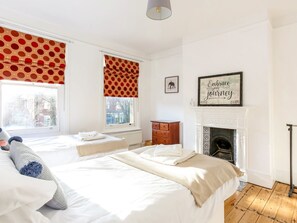 5 bedrooms, blackout curtains, iron/ironing board, free WiFi