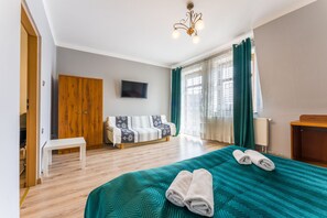 Classic Apartment | Living area | 40-inch flat-screen TV with cable channels, TV
