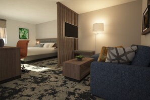 Desk, laptop workspace, blackout drapes, iron/ironing board - Best Western Plus Bourbonnais Hotel (Bourbonnais)