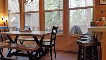 Cabin, Multiple Beds, Hot Tub | Private kitchen | Fridge, microwave, stovetop, dishwasher