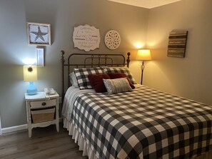1 bedroom, iron/ironing board, travel crib, WiFi