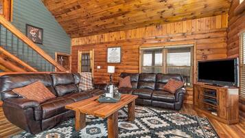 Télévision, cheminée, lecteur de DVD