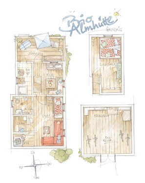 House | Floor plan - Bayerisches Refugium mit Sauna (Tittmoning)