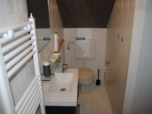 Ferienhaus | Badezimmer | Dusche, Handtücher