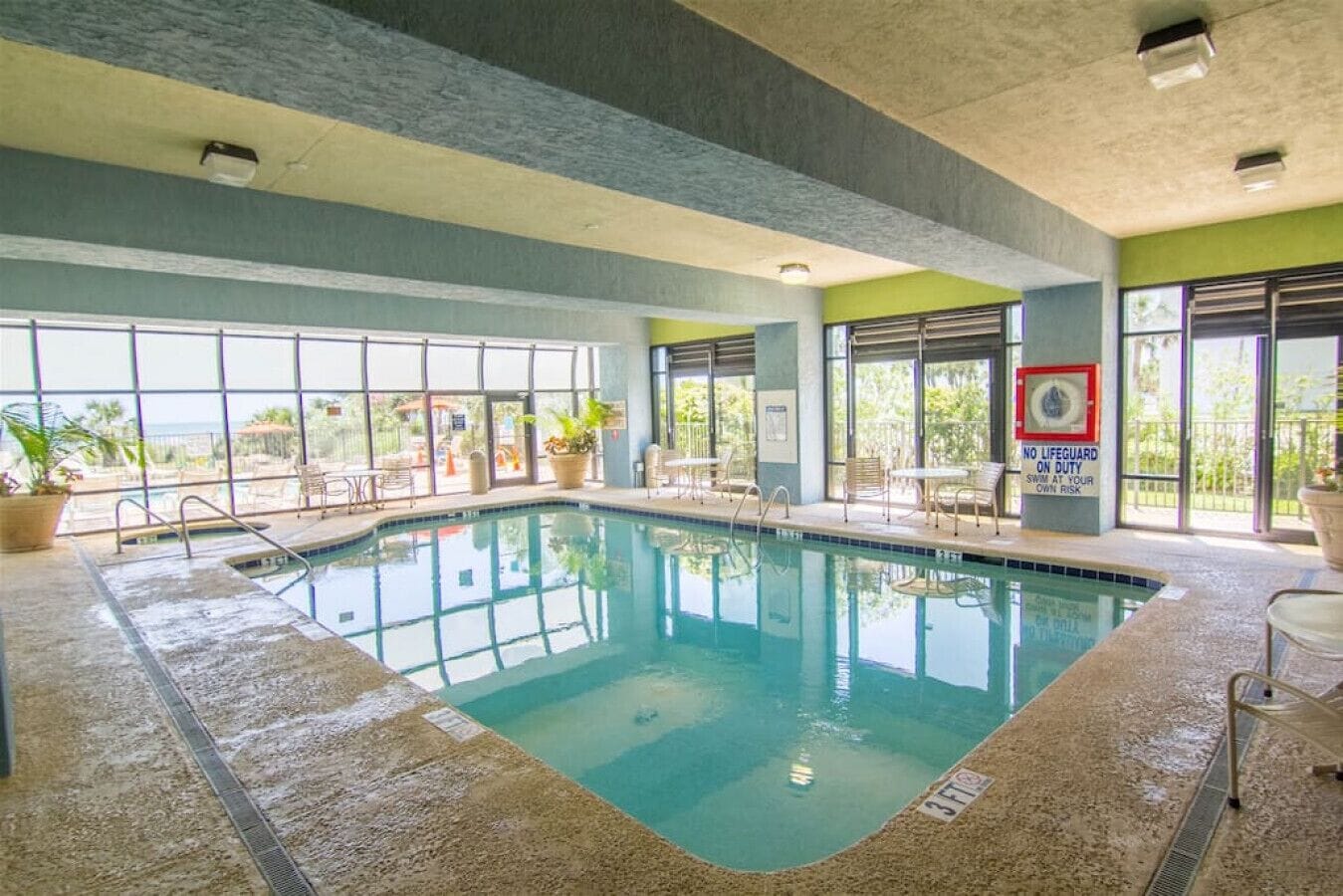 Indoor pool, a heated pool