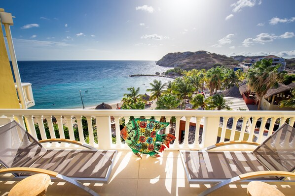 Apartment (2 Bedrooms) | Balcony view - Fascinating Ocean Front 3BR Penthouse at Blue Bay Beach & Golf Resort (Sint Michiel)