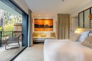 Draps italiens Frette, literie de qualité supérieure, minibar