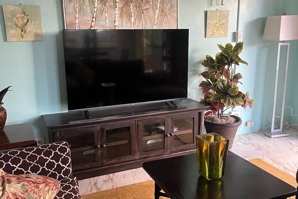 Large living area with smart TV