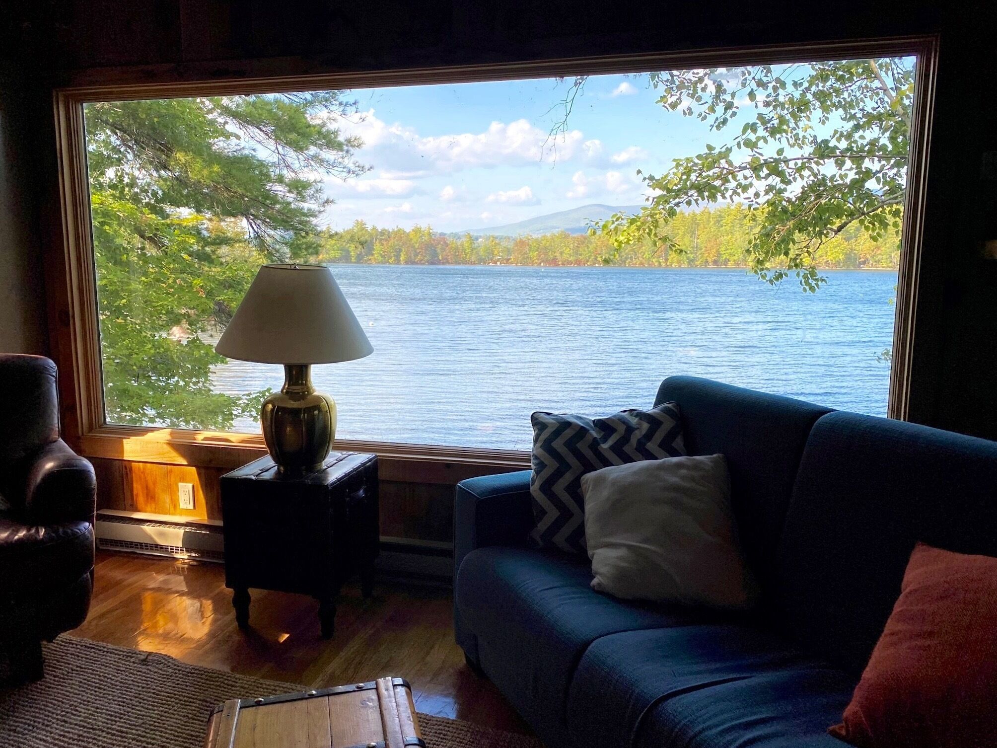 Architectural beach getaway on Lake Winnipesaukee