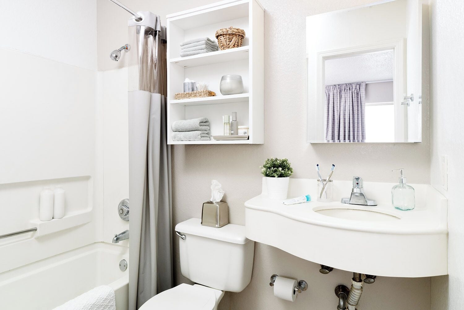 Towels, soap, toilet paper