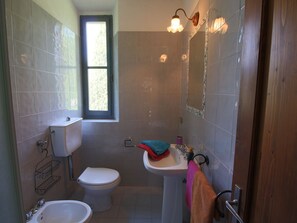 Ferienhaus | Badezimmer | Dusche, Handtücher