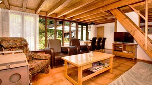 House | Living room | DVD player - Modern Holiday Home in Bütgenbach Near Forest (Buetgenbach)