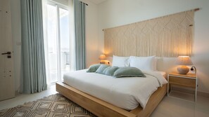 Apartment, 1 Bedroom (Marina) | Hypo-allergenic bedding, in-room safe, individually decorated