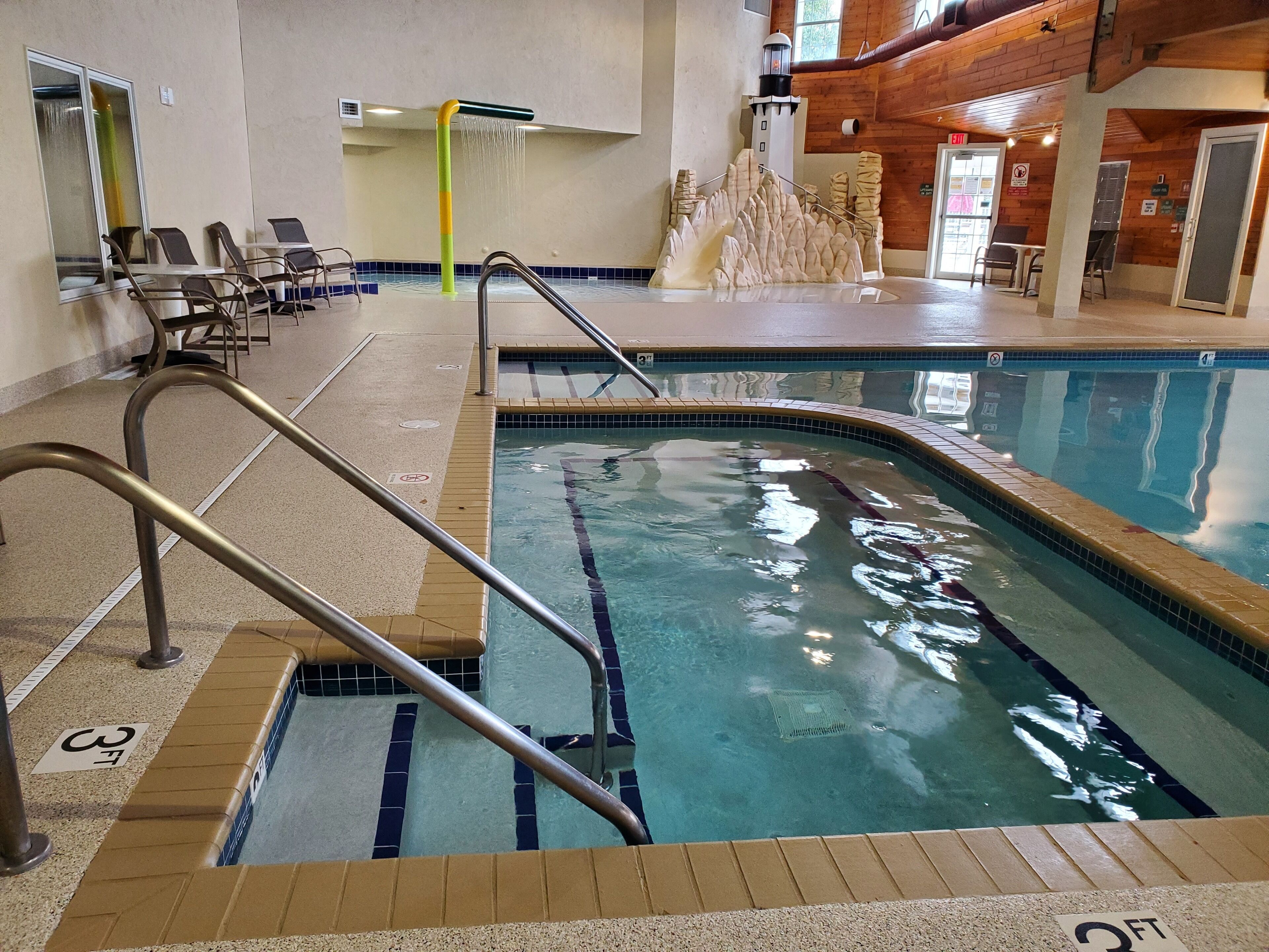 Indoor pool, seasonal outdoor pool, pool umbrellas, sun loungers