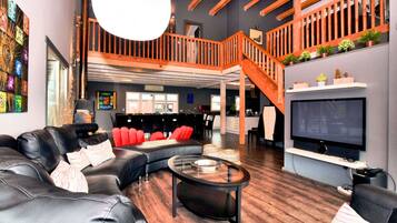 Villa | Living area | Fireplace