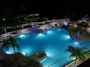 Outdoor pool, a heated pool - Serene Oasis Lakefront Penthouse Facing Disney (Orlando)
