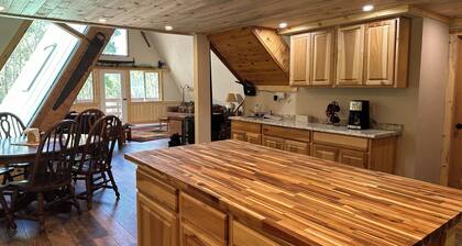 Quiet Aspen forest with a Mountain View.