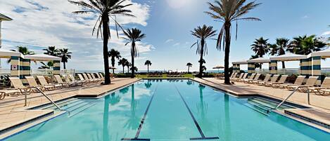 Outdoor pool, a heated pool