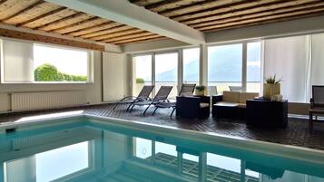 Indoor pool, a heated pool