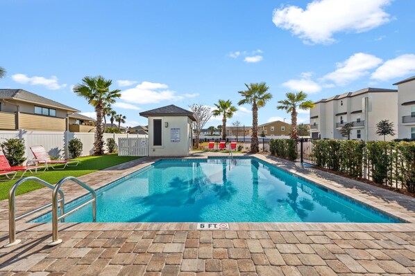 A heated pool - Shearwater Chateau with Low-Speed Vehicle, Heated Pool, and Cornhole Field (Miramar Beach)