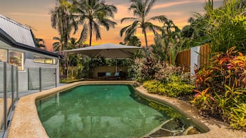 Outdoor pool, a heated pool