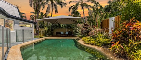 Outdoor pool, a heated pool