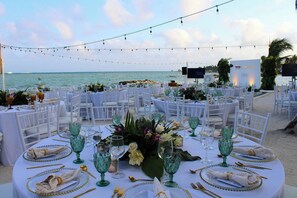 Outdoor wedding area