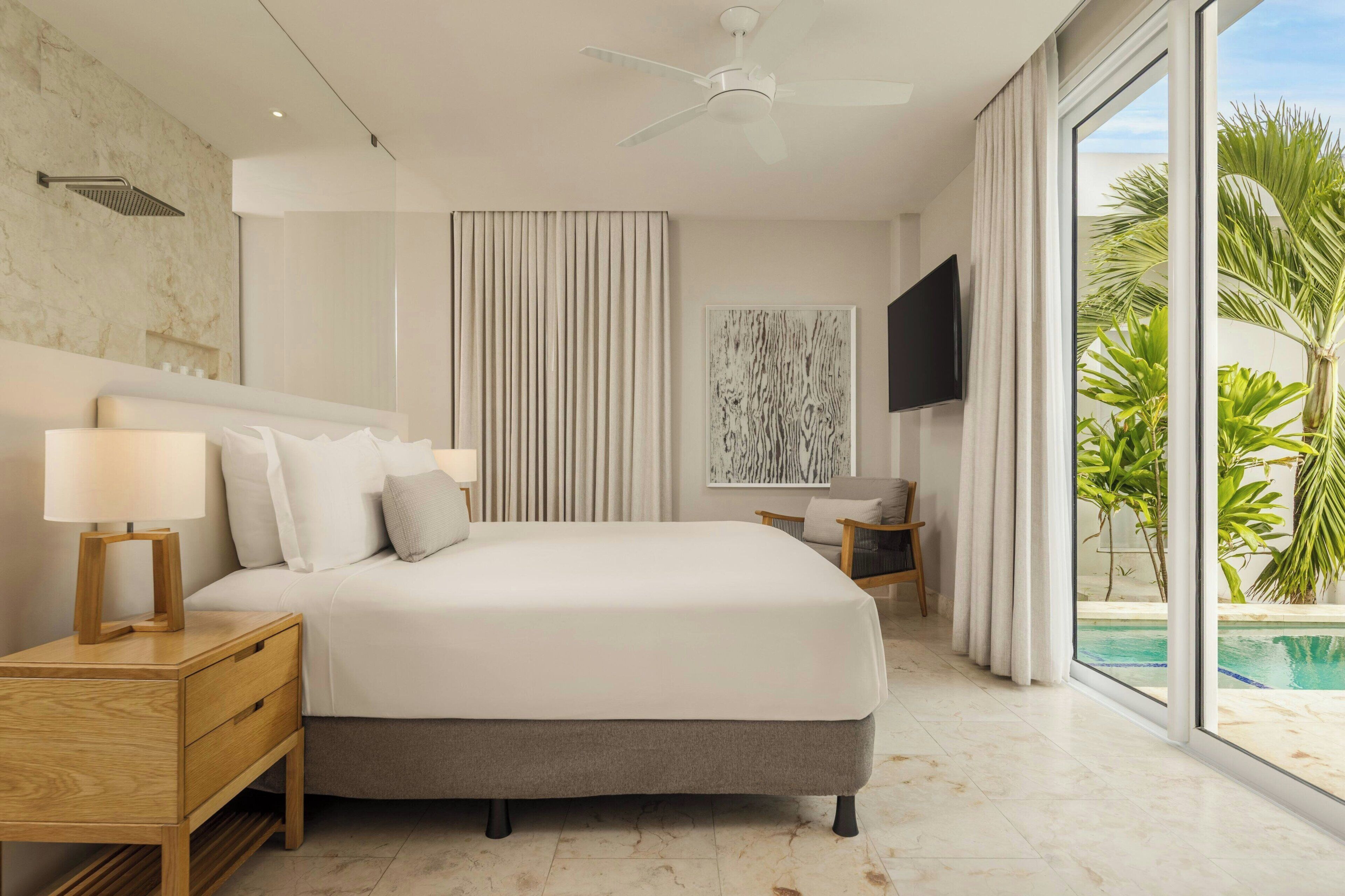Villa, 3 Bedrooms,Oceanfront (with Plunge Pool)  | Bettwäsche aus ägyptischer Baumwolle, hochwertige Bettwaren