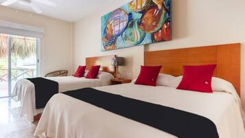 Standard Suite, 2 Double Beds, Garden View | Iron/ironing board, free WiFi, bed sheets