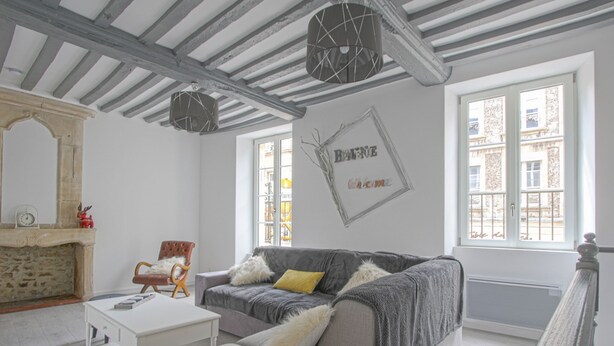 Unclassified image, 1 of 20, button - Comfy Apartment in Bayeux. Communal Terrace/livingroom and Kitchen (Bayeux)