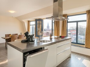 Private kitchen - Luxurious Apartment With Sauna and AC, 200 m. From the sea (Domburg)