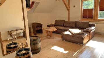 Fernseher, DVD-Player, Bücher, Videothek