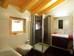 Chalet | Bathroom | Hair dryer - Chalet in Heremence With Stunning Alpine Views (Heremence)