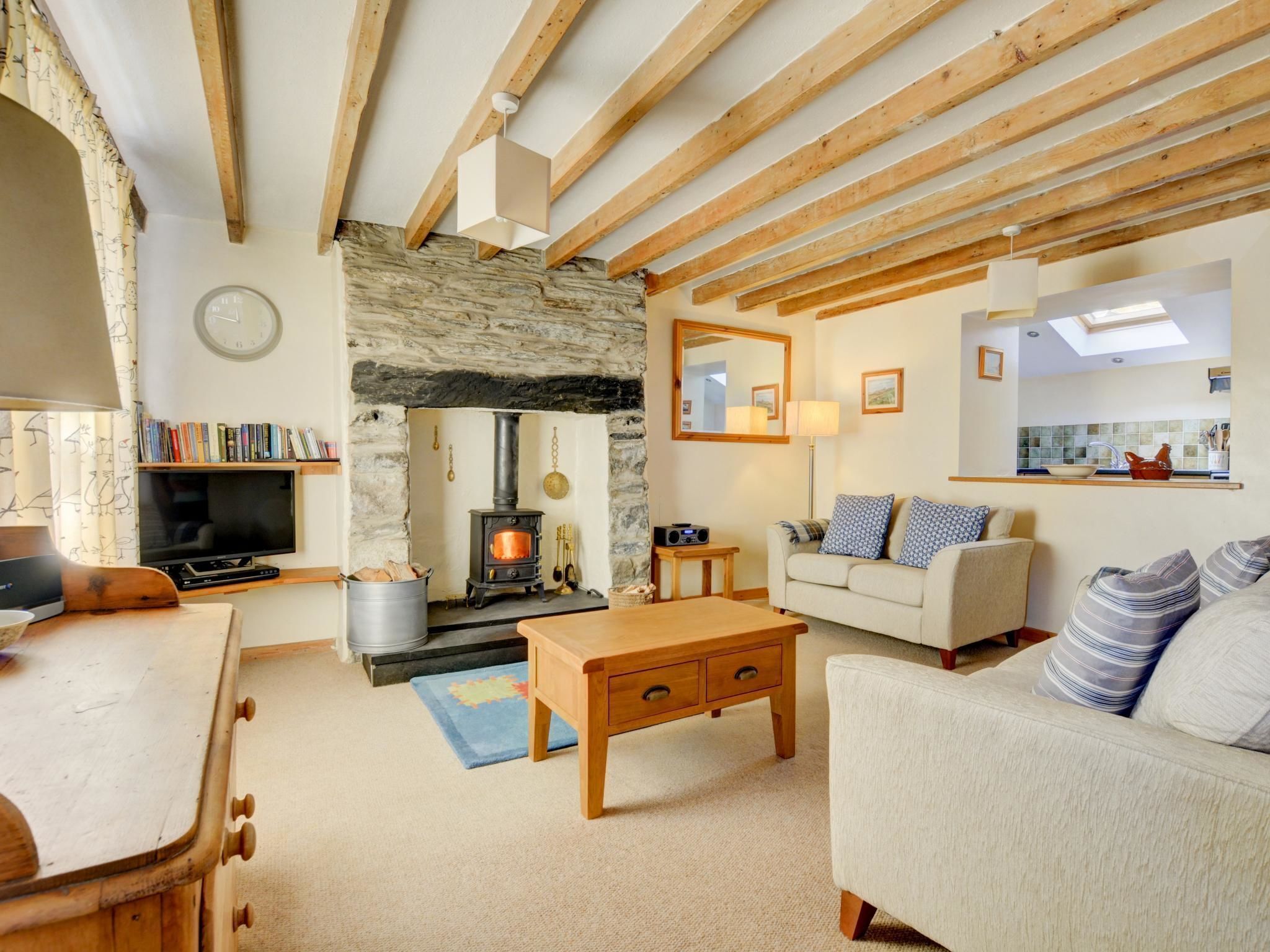 Fireplace, DVD player